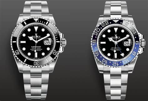 difference between rolex submariner and gmt master 2|rolex gmt vs submariner models.